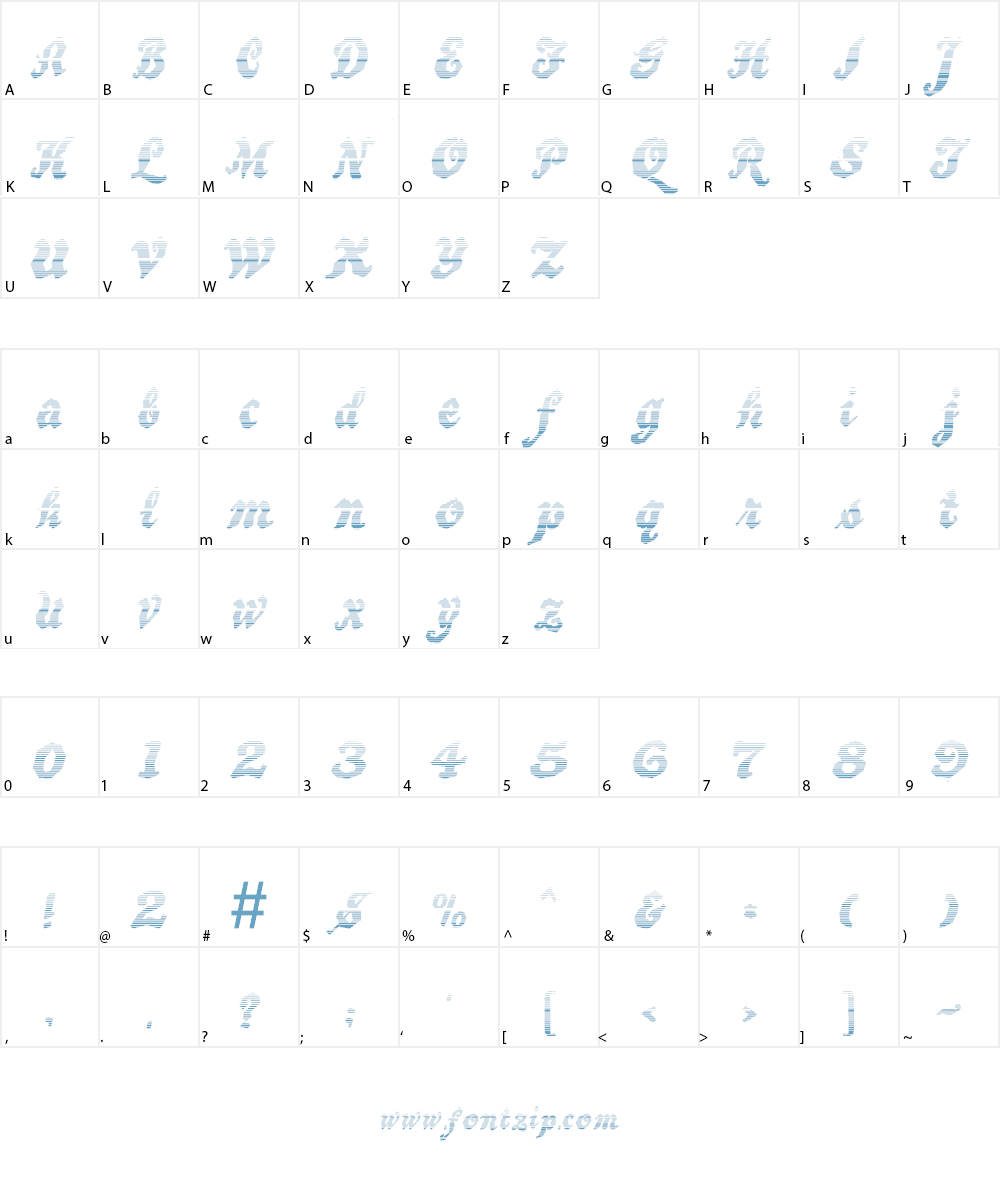 BewareTheNeighboors Shadow Font Character